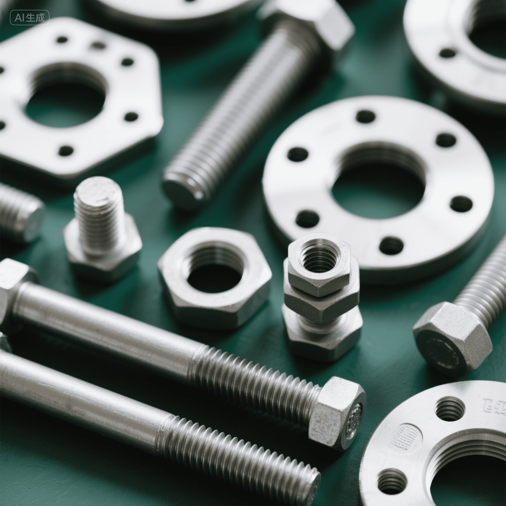 jimeng-2025-08-15-2542- 六角螺母 螺纹杆 内六角螺钉 双头螺栓 重型六角螺母 定制零件 产品 螺栓和螺...